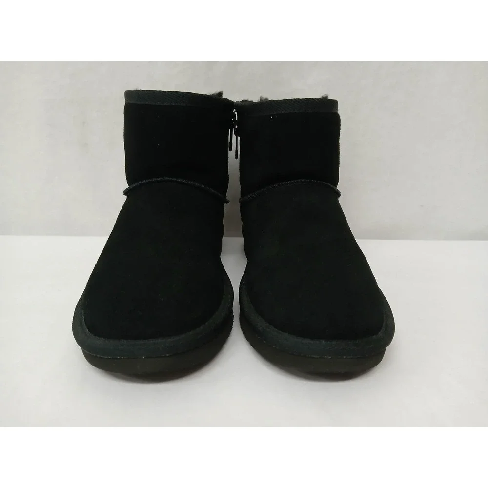 Koolaburra by UGG Kids Koola Mini‎ Boot Suede Faux Fur Lined 1116770 Black Sz 1